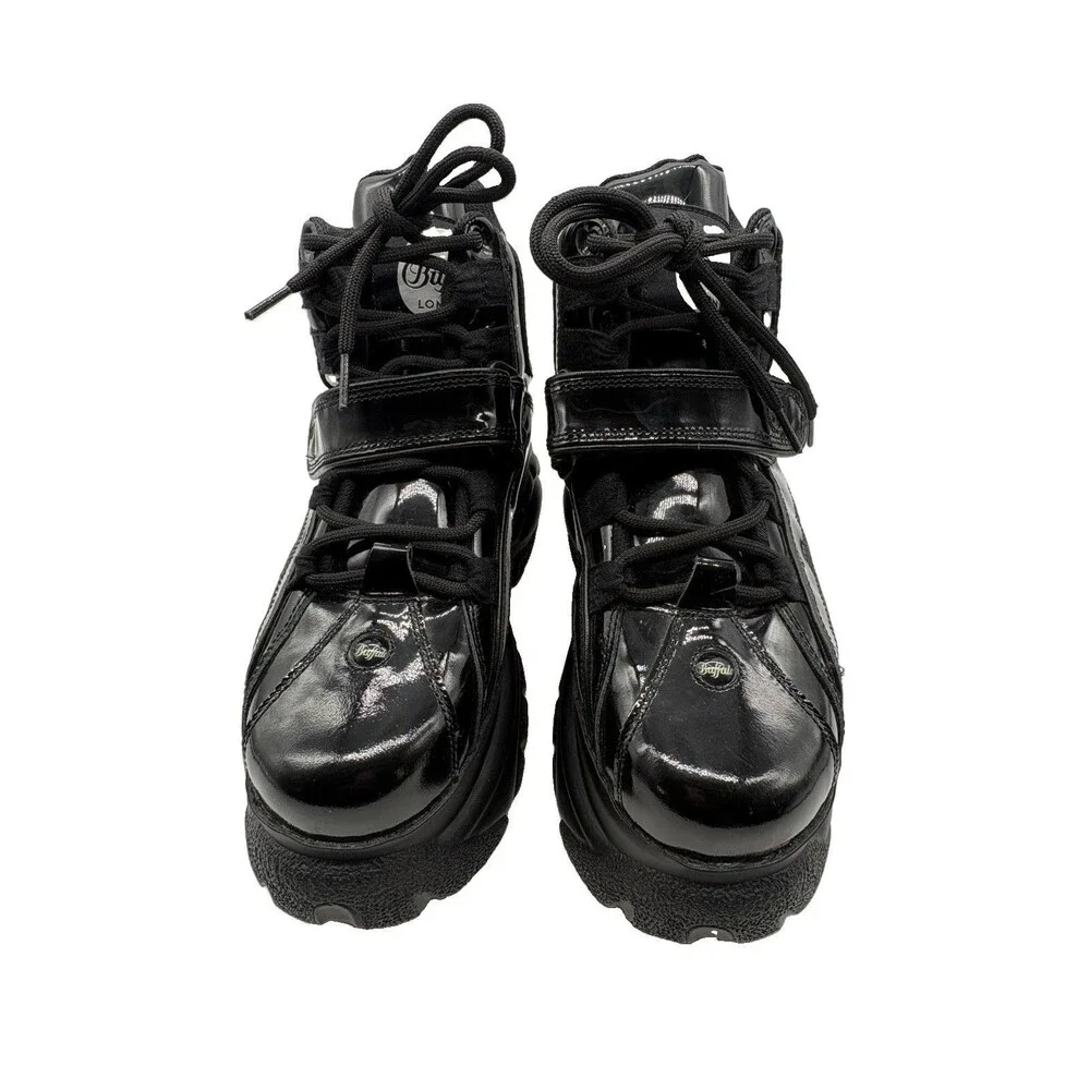 Buffalo London Platform Boots High Top Sneakers Black Women’s Size 40 US 9-9.5